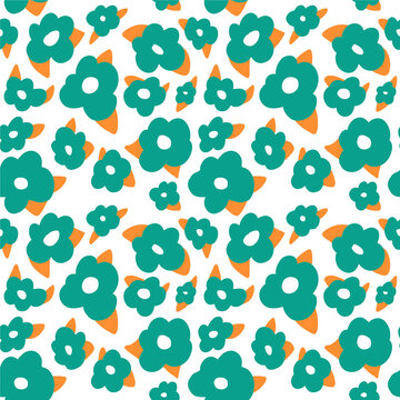 Blobby Daisies Seamless Pattern. 6