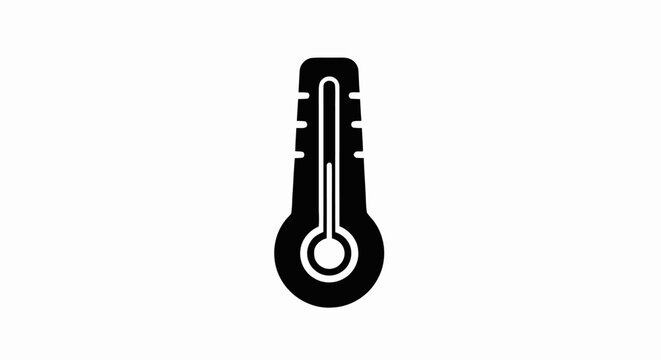 Thermometer Icon Temperature Gauge Symbol.