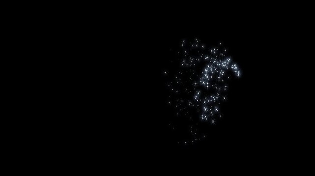 4k white glitter sparkle trail with twinkling stars, fairy dust particles, glowing magic light burst, shimmering star lines and seamless luxury animation on black background