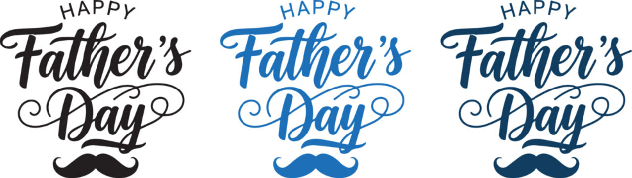 hand drawn vector illustration of fathers day
