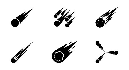 Meteor Icons, Comet Symbols, Space Objects, Cosmic Events, Celestial Bodies, Astronomy © Asif