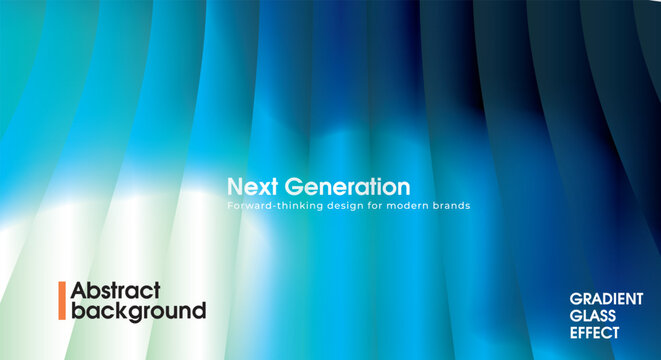 Abstract gradient background with reeded glass texture, blue and green hues design for brands and forward thinking modern aesthetic.