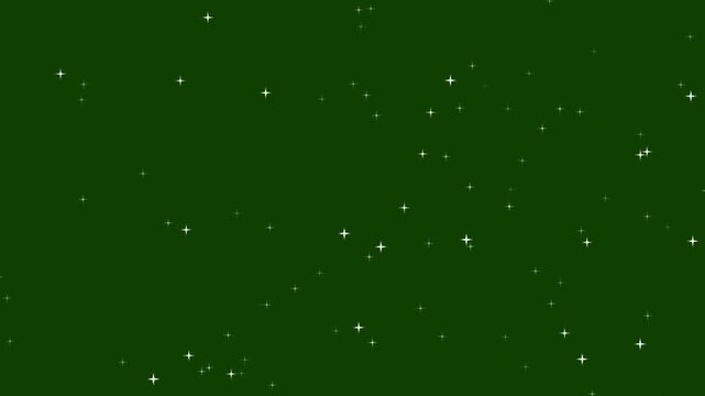 Glowing particle explosion animation, abstract CC Particular energy burst with shining dots and spark trails, green background, with 4k video animation.