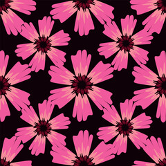 Vintage seamless floral pattern. Liberty style background of small mauve and lilac flowers. Small flowers scattered over a white background. Stock vector for printing on surfaces. Realistic flowers.  © YULIA
