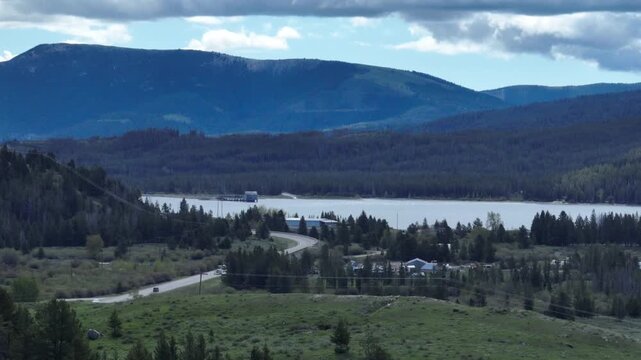 Georgetown Lake Montana Drone Aerial View