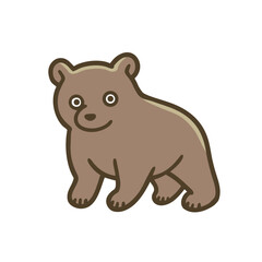 シンプルな子熊のイラスト © pochico