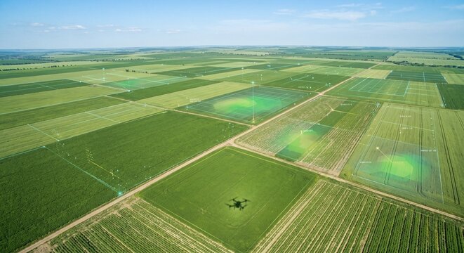 UAV monitoring vast green agricultural plots for advanced analytics