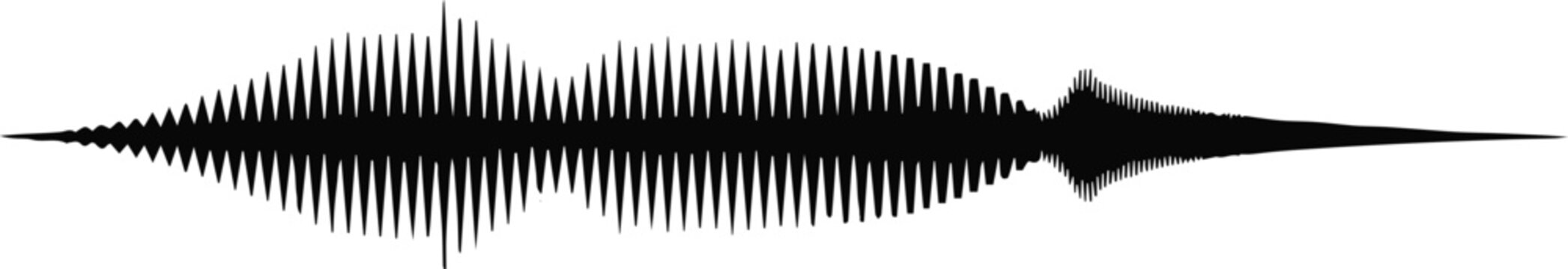 waveform audio signal visualization vector for sound editing