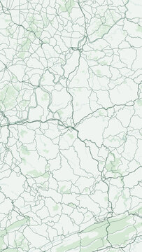Modern minimalist vector map of Charleston, West Virginia, USA. High-quality scalable illustration of Charleston city grid, Kanawha and Elk River confluence for posters and design.