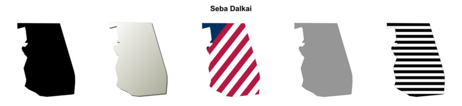 Seba Dalkai (Arizona) blank outline map