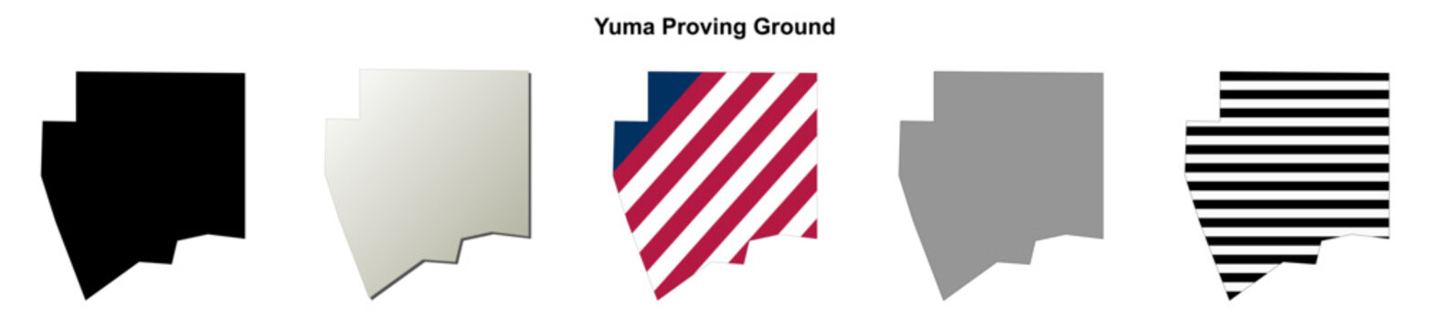 Yuma Proving Ground (Arizona) blank outline map