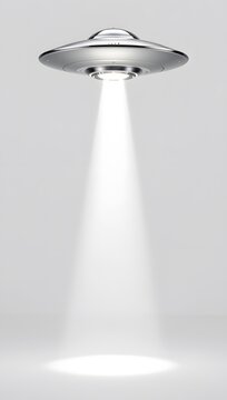 UAP Saucer Beam White Aerial Phenomenon Concept Illustration