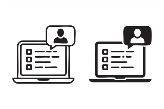 Laptop computer showing online profile and digital forms for user registration and account interface