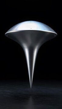 UAP Teardrop Chrome Aerial Phenomenon Concept Illustration