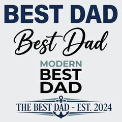 Obraz premium Best Dad Typography Bundle Design Collection for Father’s Day Celebration with Modern Stylish Lettering