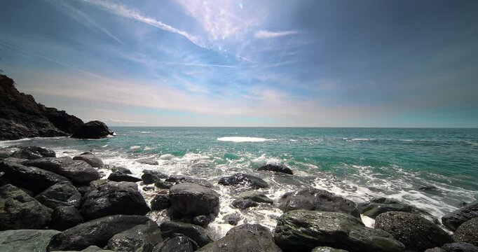 Spectacular landscape in Varazze in Liguria, Italy