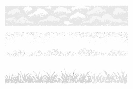 stippled landscape texture set detailed grassy and cloudy patterns