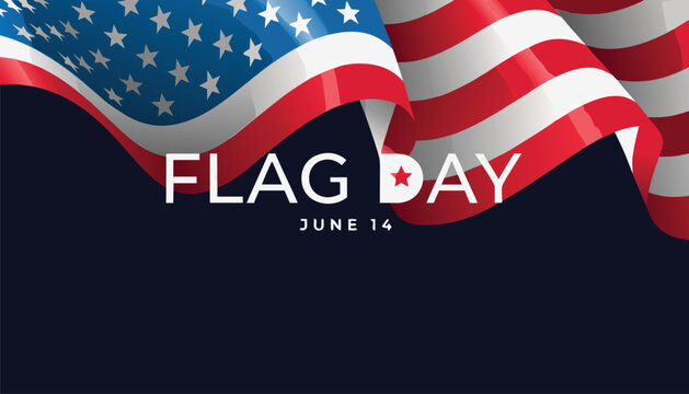 United States flag waving proudly for the national Flag Day celebration