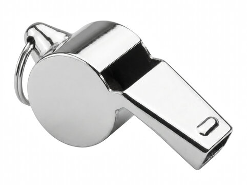 Shiny Silver Metal Sports Whistle