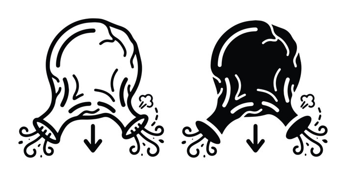Spinal Disc Herniation Icon Vector Set Medical Illustration of Degenerative Spine Condition