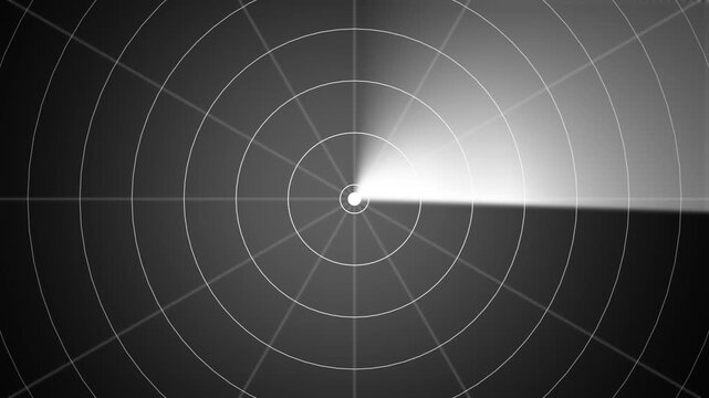 Abstract radar screen concept digital interface. Futuristic radar screen interface with cyan digital grid and scanning beam. Radar screen showing scan results, multiple targets detected.