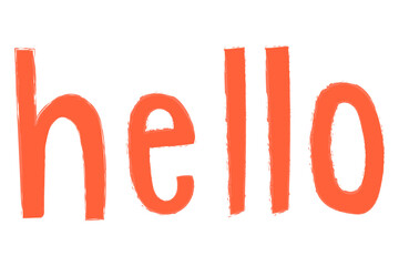 Orange hello greetings typography design element © Rawpixel.com