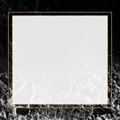 Black onyx granite square border frame with gold lining © Rawpixel.com