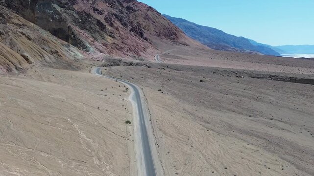Funeral Mountains and Road - Death Valley National Park, California