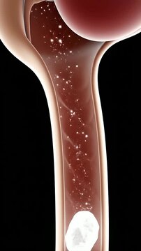 3D Medical Animation Illustrating Blood Flow and Atherosclerotic Plaque Buildup in a Vein for Cardiovascular Health Education
