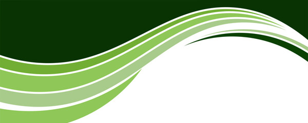 Vector green line background curve element with white space for text and message design, overlapping layers, Vector creative design. © vitrotul