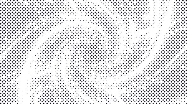 Black halftone dot pattern background on gray checkered surface for comic book effect print.