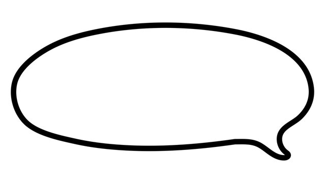 PNG Simple black speech bubble illustration on transparent background