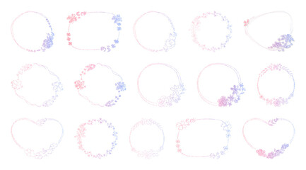 Obraz premium PNG Elegant floral wreaths collection on transparent background
