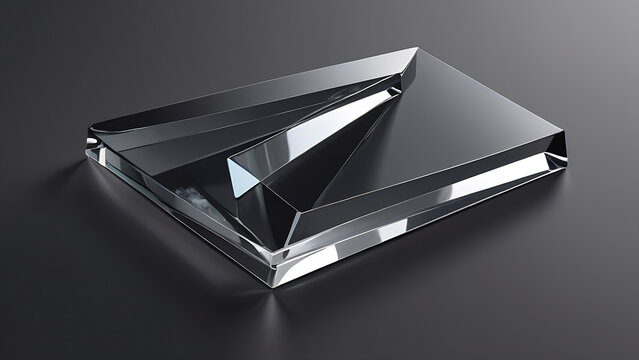 Dynamic Diagonal Composition Of Transparent Glass Rectangular Prisms