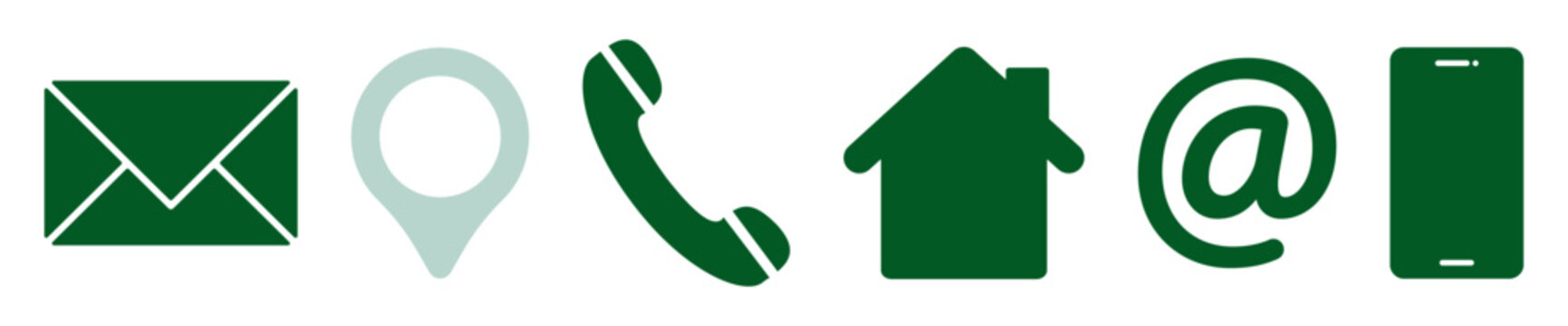 Set of common communication and contact icons.