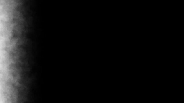 Black and white smoke texture, soft volumetric fog expansion animation, cinematic cloud dissolve effect, realistic vapor spread for compositing overlays and dramatic reveal transitions, elegant 4k