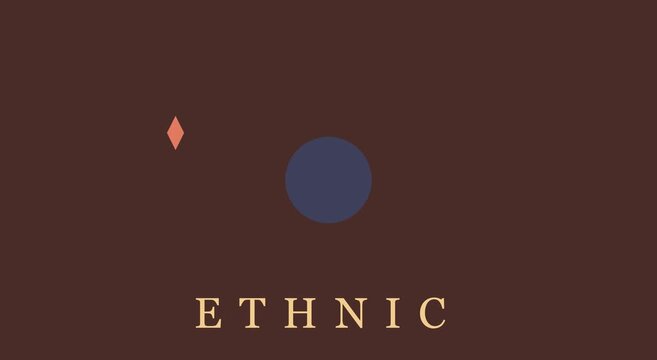 Minimalist ethnic motion with geometric shapes and typography animation