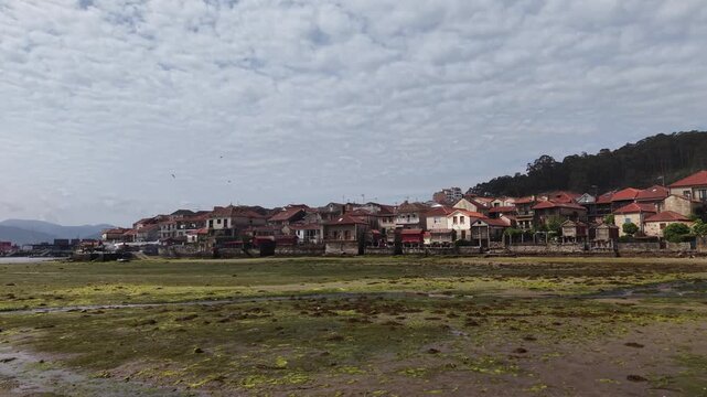 Combarro village displaying traditional architecture along the coast of pontevedra, spain