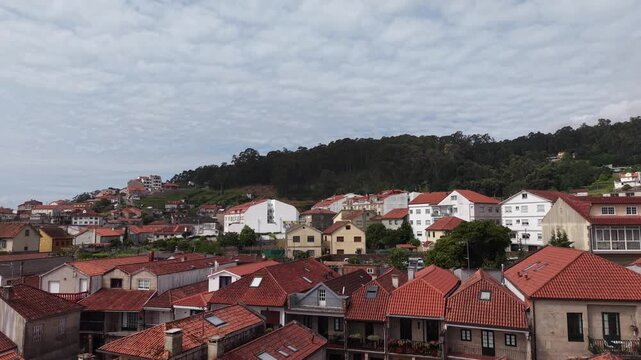 Combarro village displaying traditional architecture along the coast of pontevedra, spain