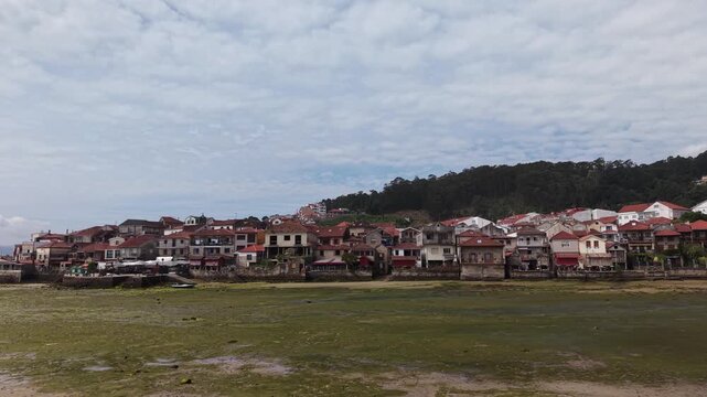 Combarro village displaying traditional architecture along the coast of pontevedra, spain