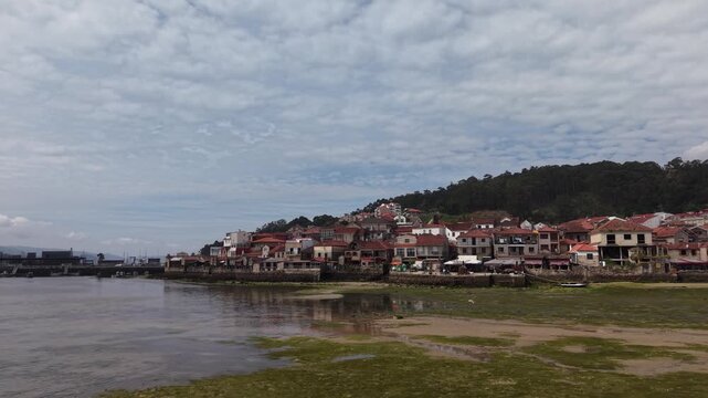 Combarro village displaying traditional architecture along the coast of pontevedra, spain