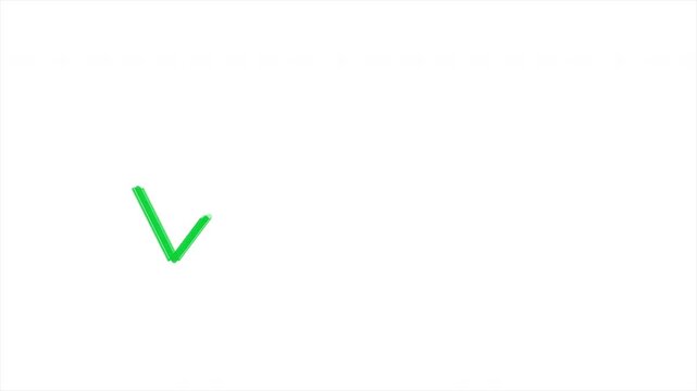 Green Check Mark Icon Animation, Success Symbol, Approved Tick, Validation Sign, Positive Result, Minimalist Motion Graphic, Yes Mark 4k video