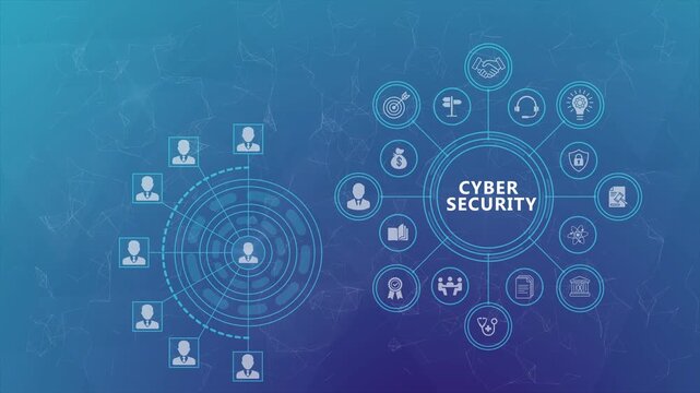 Cyber Security Animation Featuring Connected Threat Monitoring Systems and Smart Digital Protection Interface