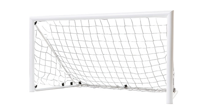 Soccer Goal Net Isolated on Transparent Background Line Art Illustration