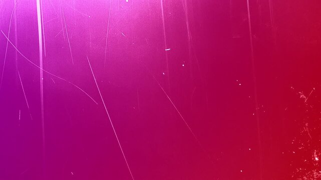 Old film effect video, overlay effect, noise, grain, negative, dusty, rough vintage video as background with paper glitch texture in pink and white.
