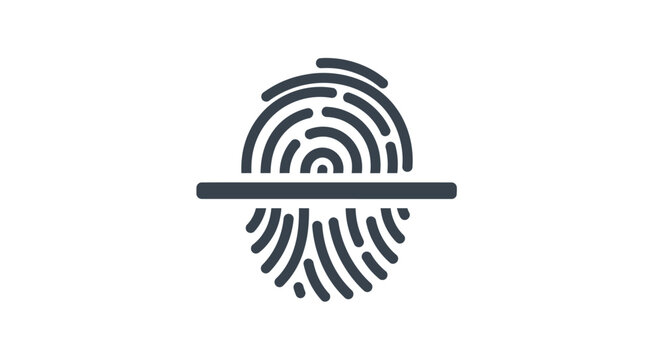 Fingerprint scan security biometric identification.