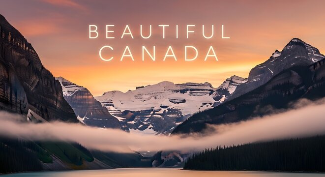 Moraine lake and valley of the ten peaks at sunset banff national park