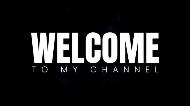 Black White and Yellow Modern Welcome youtube intro 