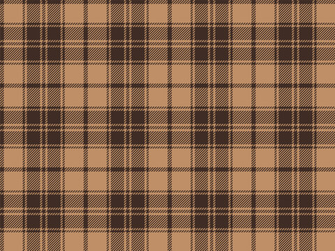 Heritage tartan plaid pattern background, brown, camel vintage check seamless pattern for wool trousers, scarves, and upholstery