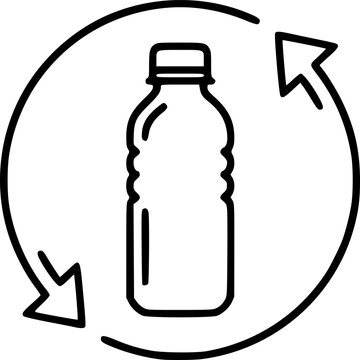 compostable icon. bio degradable symbol. line icon vector stock
